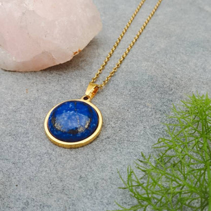 SAYA Lapis Lazuli Pendant Necklace Silver