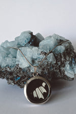 Load image into Gallery viewer, Butterfly Wing Pendant - Black/Silver
