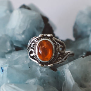 Sunstone Dainty Ring - Silver
