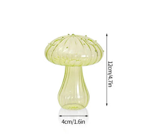 Mushroom Decor Glass Vase