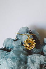 Lade das Bild in den Galerie-Viewer, Turkish Eye Zircon Pendant Necklace - Gold
