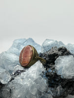 Load image into Gallery viewer, Pink Ocean Jasper Ring - Bronze
