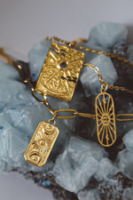 Load image into Gallery viewer, Celestial Protection Pendant Necklace - Gold
