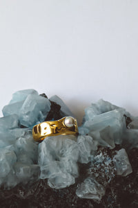 OCEANA Pearl Aura Ring - Gold