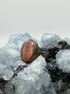 Pink Ocean Jasper Ring - Bronze