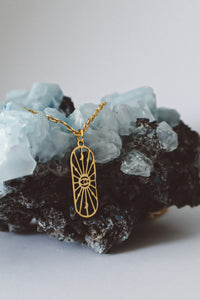 Celestial Protection Pendant Necklace - Gold