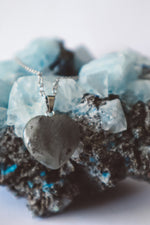 Load image into Gallery viewer, Labradorite Heart Shaped Pendant Necklace - Silver
