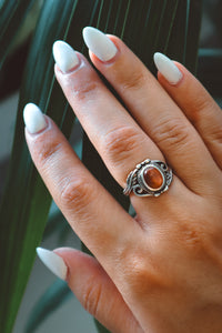 Sunstone Dainty Ring - Silver