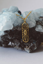 Load image into Gallery viewer, Celestial Protection Pendant Necklace - Gold
