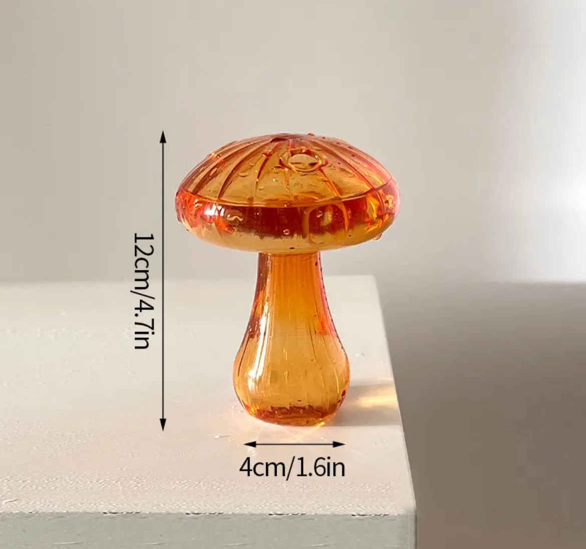 Mushroom Decor Glass Vase