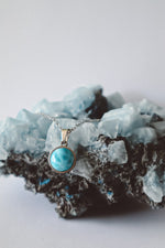 Load image into Gallery viewer, jewelry larimar stone , high quality larimar jewelry , handmade larimar jewelry , genuine larimar necklace , genuine larimar jewelry , blue larimar necklaces , blue larimar jewelry , blue larimar necklace , larimar gemstone jewelry, amazon larimar jewelry, minimalist jewelry silver
