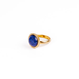 lapis lazuli ring gold round gemstone jewelry malta