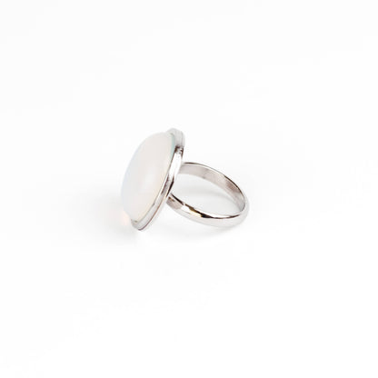 AYA Opalite Statement Ring Silver