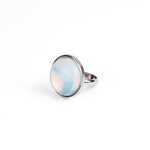 Load image into Gallery viewer, AYA Opalite Statement Ring Silver
