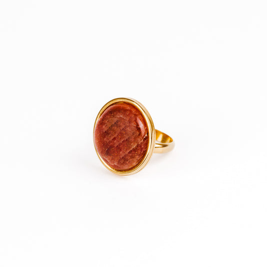 AYA Sunstone Statement Ring - Gold