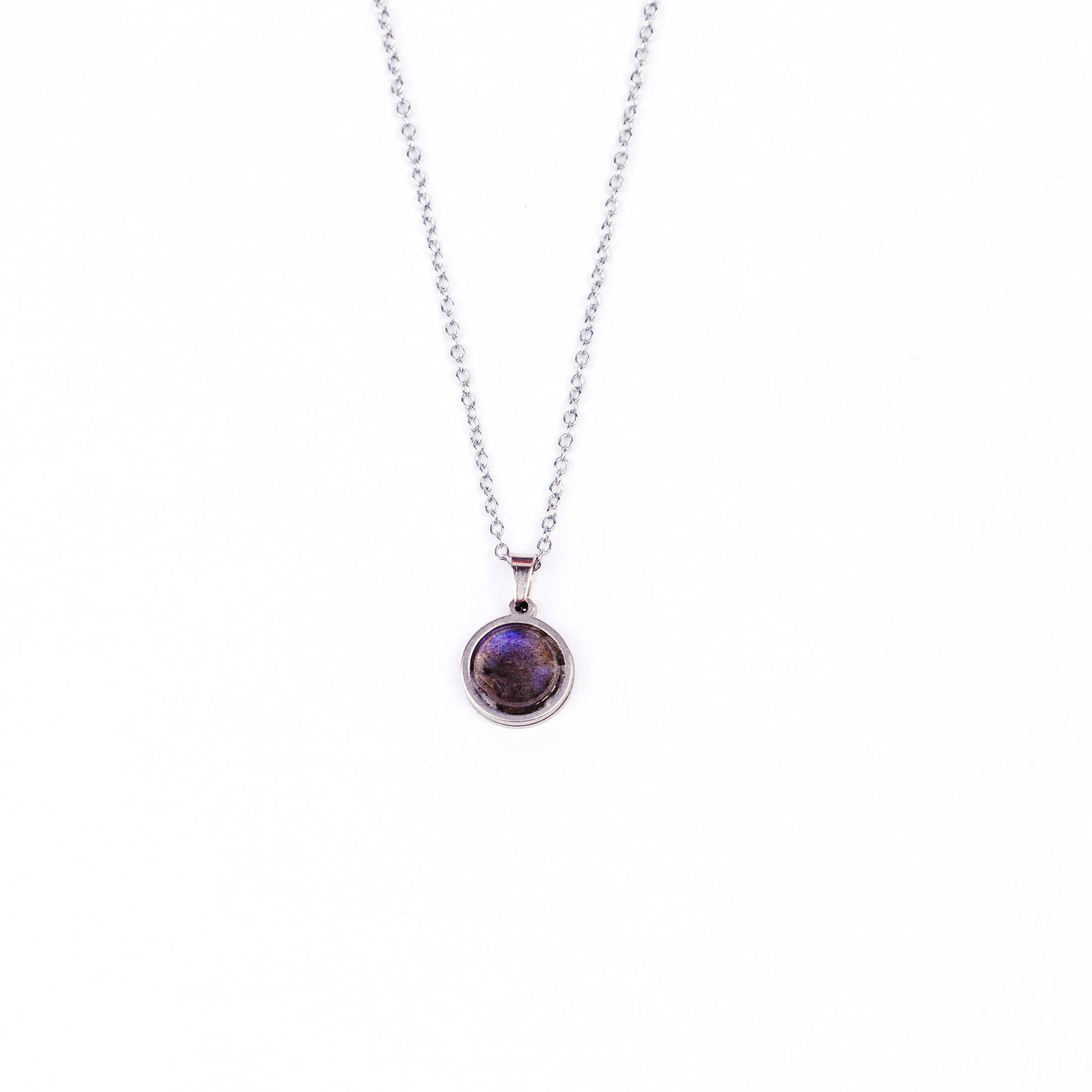 DAYA Amethyst Pendant Necklace Silver