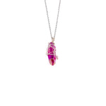 Load image into Gallery viewer, Violet Aura Quartz Point Necklace - Silver

