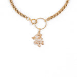 Load image into Gallery viewer, DRAIGANA Zircon Dragon Charm Choker Necklace Gold
