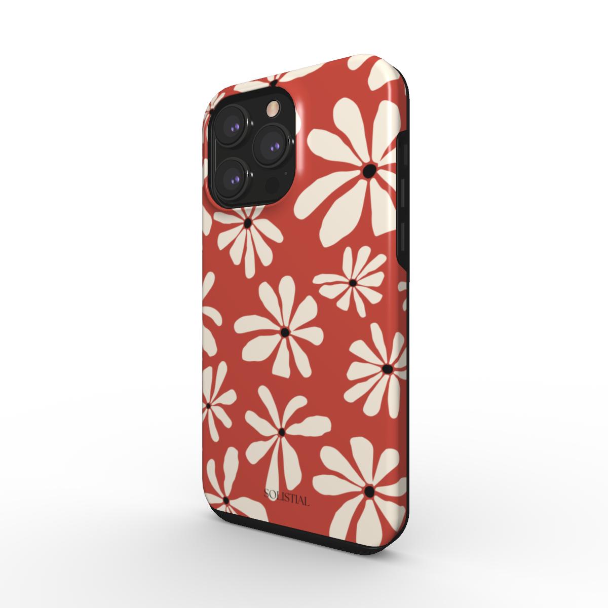 Autumn Bloom in Vermilion Red Tough Phone Case