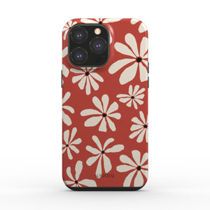 Autumn Bloom in Vermilion Red Tough Phone Case