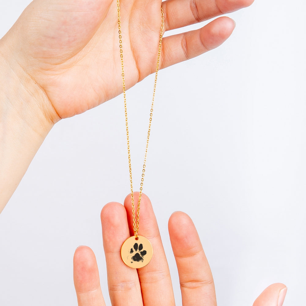 Personalized Paw Print Necklace - Custom