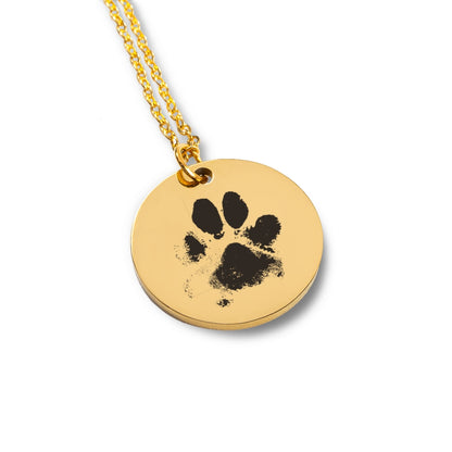 Personalized Paw Print Necklace - Custom