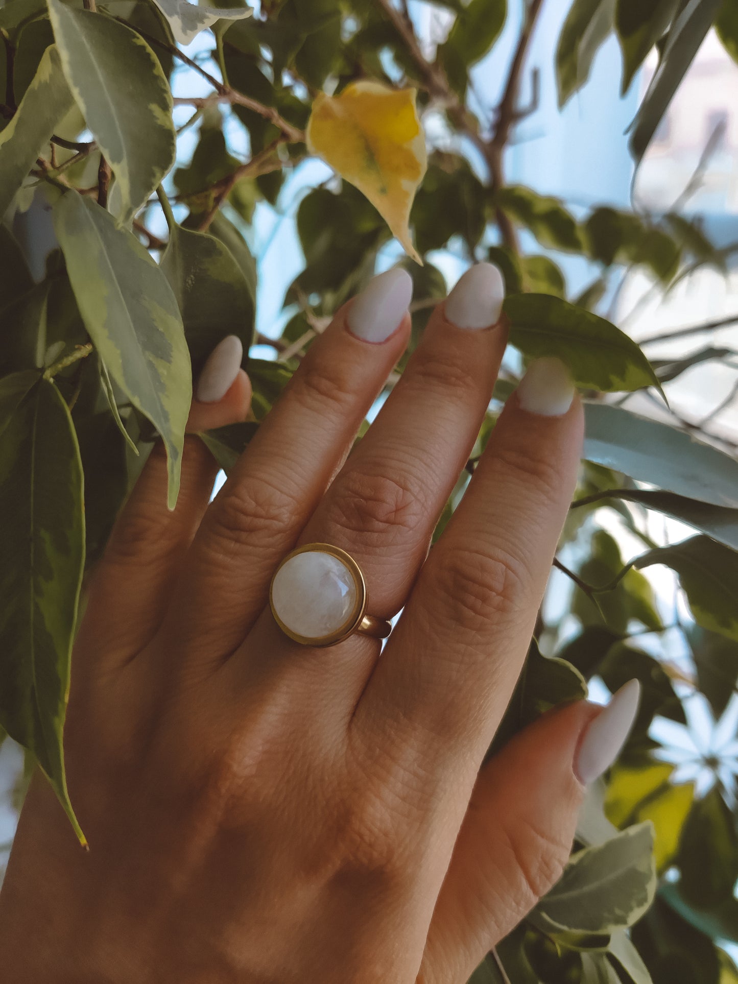 DAYA Moonstone Ring Gold