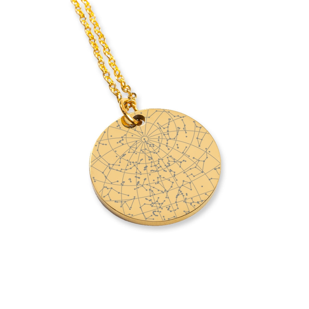Personalized Star Map Memory Necklace - Custom