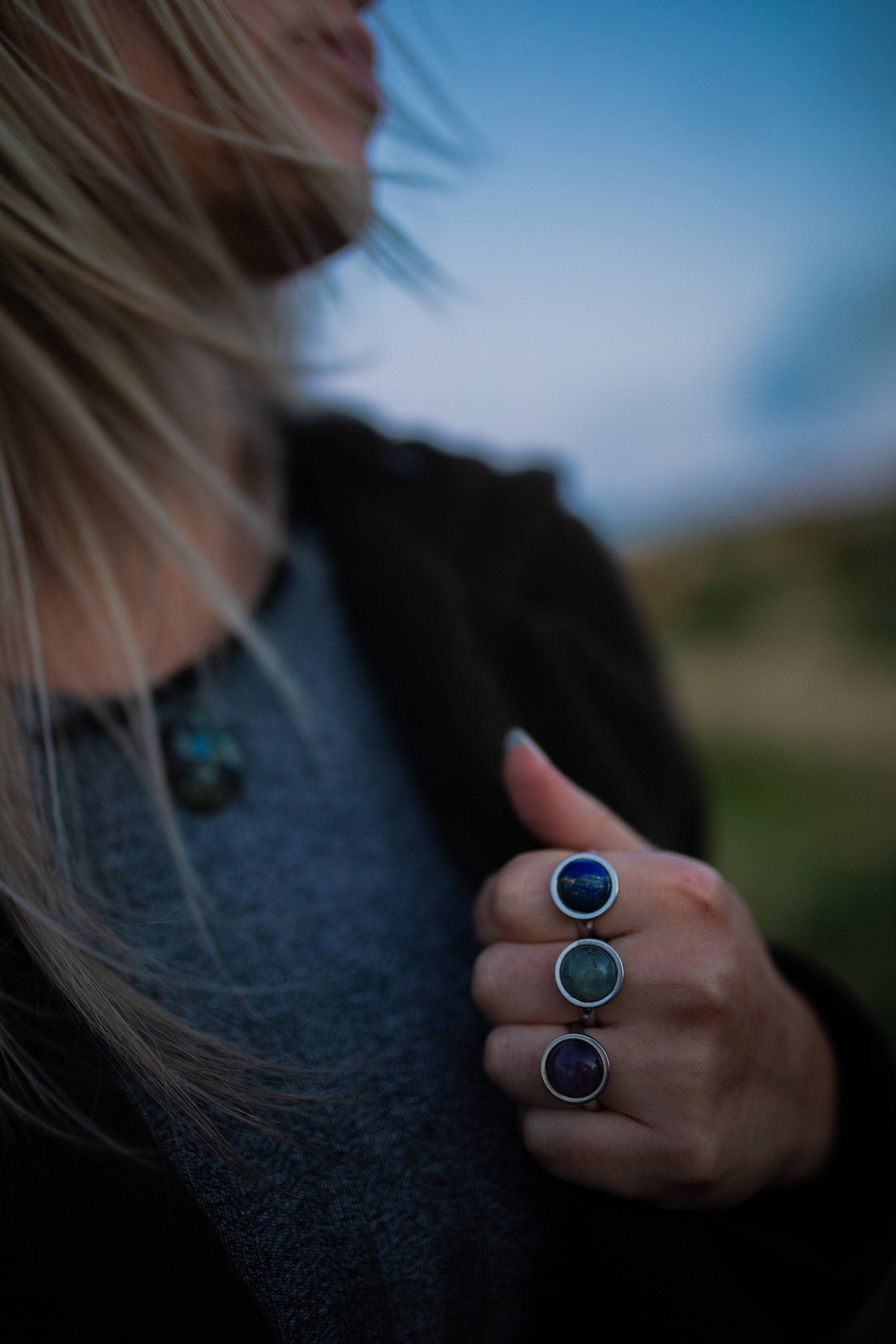 Lapis Lazuli Gemstone Ring - Silver