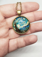 Cargar imagen en el visor de la galería, Vincent Van Gogh Art Prints Pendant Necklaces - Bronze
