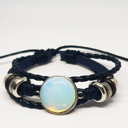 opalite bracelet, mens bracelet, beaded bracelet, bracelet stack, gemstone bracelet