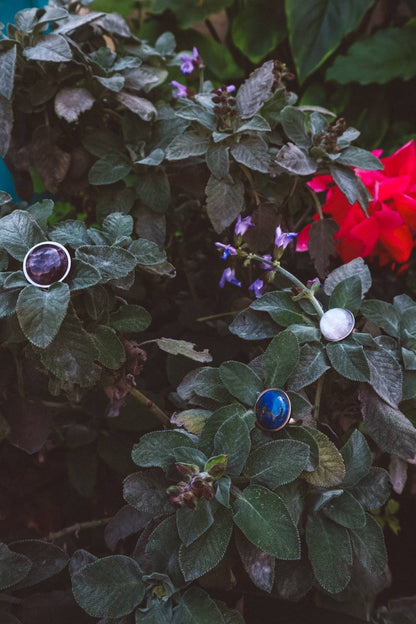 Lapis Lazuli Statement Ring - Silver