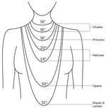 Carica l&#39;immagine nel visualizzatore di Gallery, necklace size chart lengths
