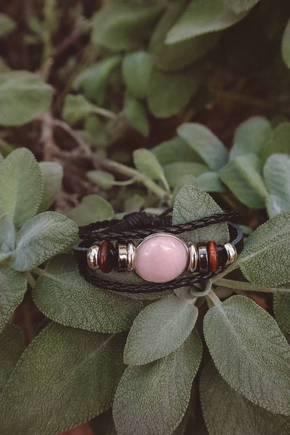 Rose Quartz Stack Beaded Bracelet