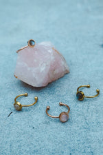 Load image into Gallery viewer, Gold X Rainbow Moonstone Ring
