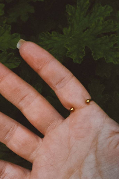 Dainty Labradorite Ring - Rose Gold