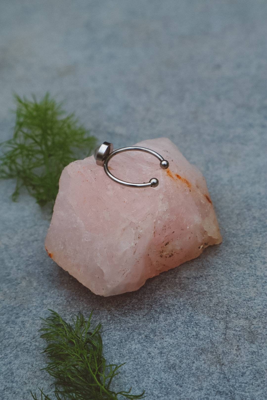 Blauer Labradorit-Minimalring – Silber