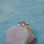 Load image into Gallery viewer, ODESSA Rainbow Moonstone Ring Rose Gold
