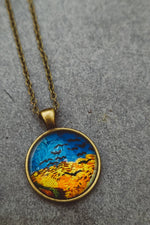 Load image into Gallery viewer, Vincent Van Gogh Art Prints Pendant Necklaces - Bronze
