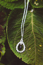 Load image into Gallery viewer, Black Onyx Teardrop Pendant Necklace - 925 Silver
