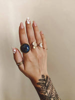 Load image into Gallery viewer, Gold X Rainbow Moonstone Ring
