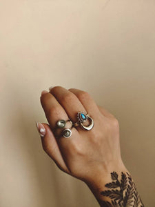 Moonstone Minimal Ring - Silver