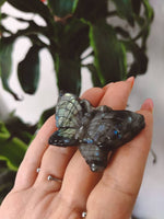 Cargar imagen en el visor de la galería, Carved Green Labradorite Butterfly
