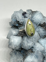 Load image into Gallery viewer, natural swiss imperial opal ring, opal ring 925 silver, sun and moon ring silver, moon and star ring silver, opal ring, green opal ring, green opal jewelry, swiss opal ring, swiss opal jewelry, malta jewellery, 
