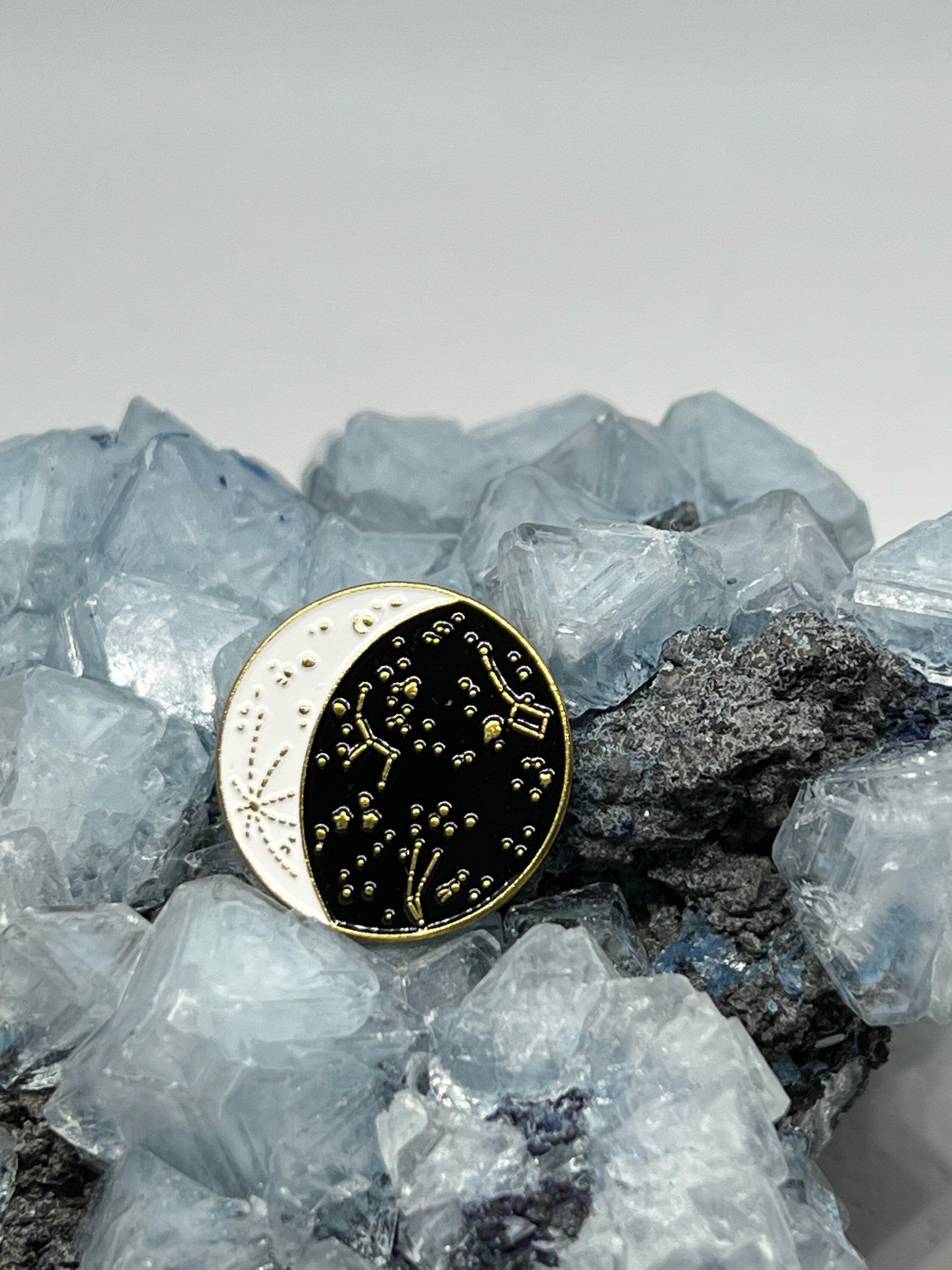 Celestial Moon Brooch Pin
