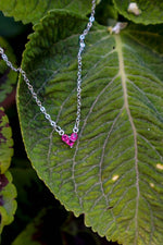 Load image into Gallery viewer, Pink Heart 925 Silver Necklace
