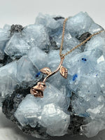 Load image into Gallery viewer, Rose Pendant Necklace - Rose Gold
