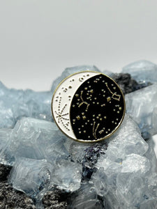 Celestial Moon Brooch Pin