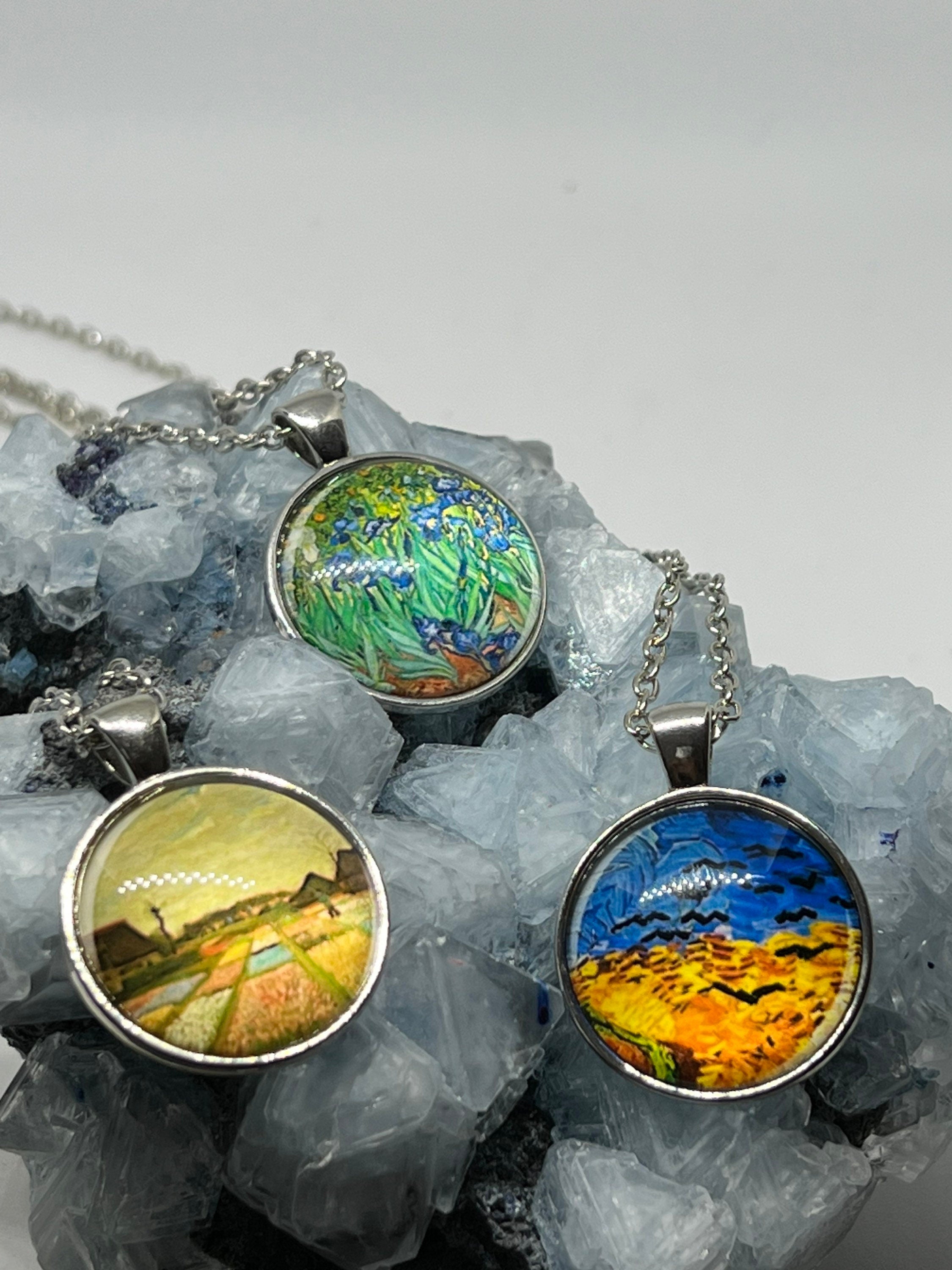 Vincent Van Gogh Art Prints Pendant Necklaces - Silver