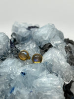 Load image into Gallery viewer, Labradorite Stud Earrings - Gold
